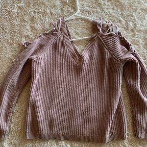 LA Hearts dusty pink sweater